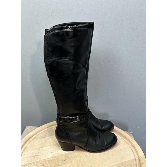 Baretraps Rhodes‎ Almond-toe Block Heel Knee High Boots Women's size 6 M Black - Picture 1 of 8